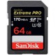 Карта памяти SANDISK Extreme Pro SDXC 64GB Class 10 UHS-I U1 (170mb/s)